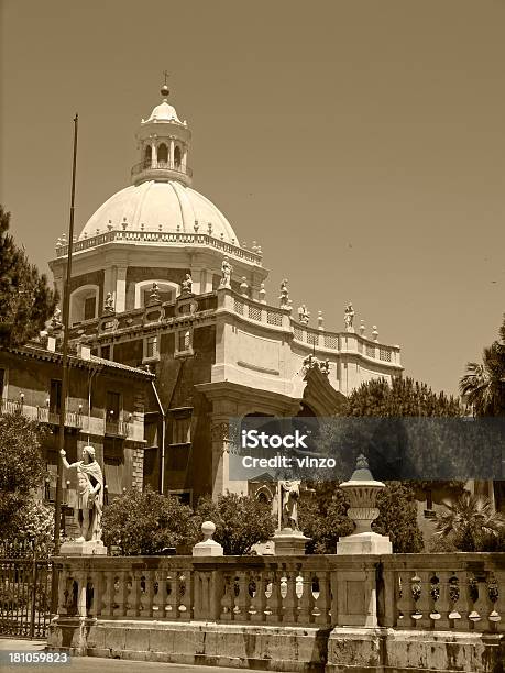 Catania Catedral Sepia Foto de stock y más banco de imágenes de Barroco - Barroco, Catania, Catedral