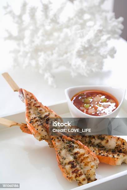 Grilled Shrimp Satay Stock Photo - Download Image Now - Appetizer, Backgrounds, Barbecue - Meal