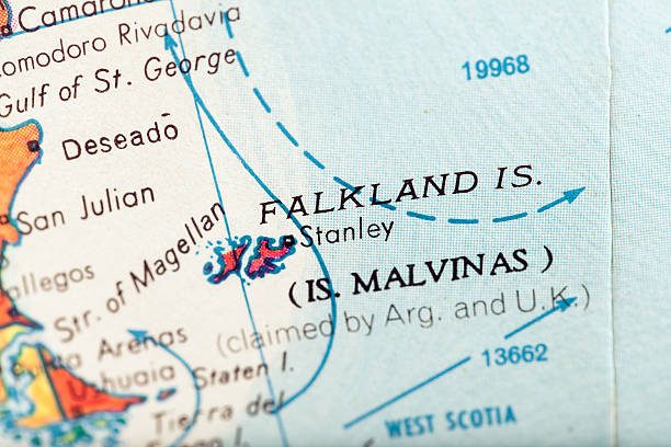 旅行の世界中のシリーズ-フォークランド諸島 - cartography map el salvador photography ストックフォトと画像