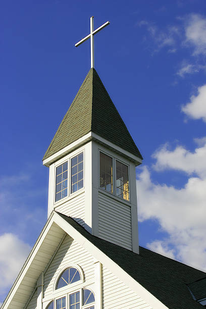 尖り屋根の教会 ストックフォト