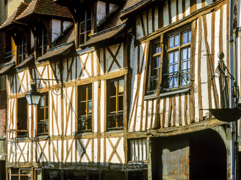 half timbered house in Rouen, Normandy France