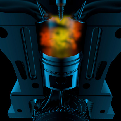 3D illustration of engine