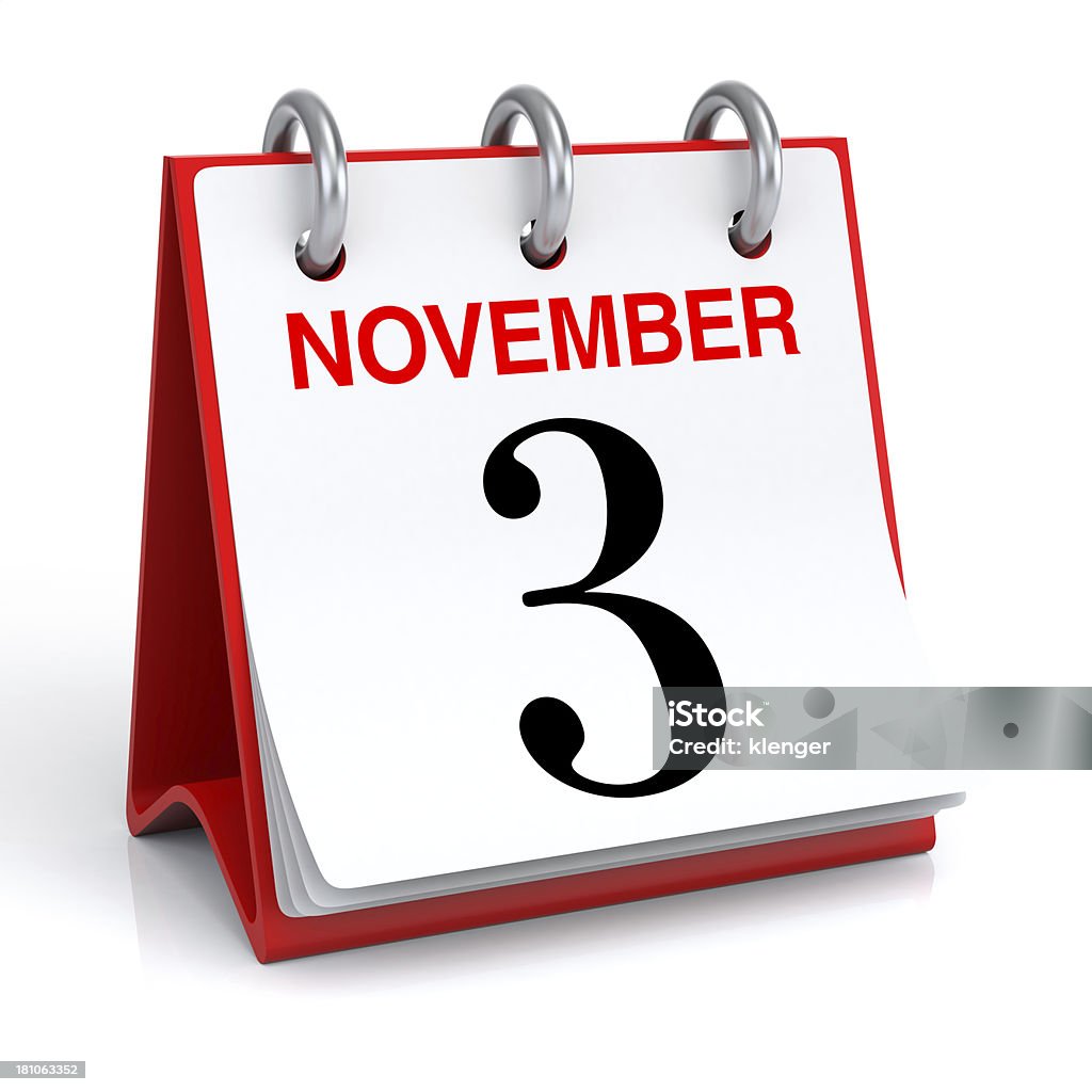 November-Kalender - Lizenzfrei Aktenordner Stock-Foto