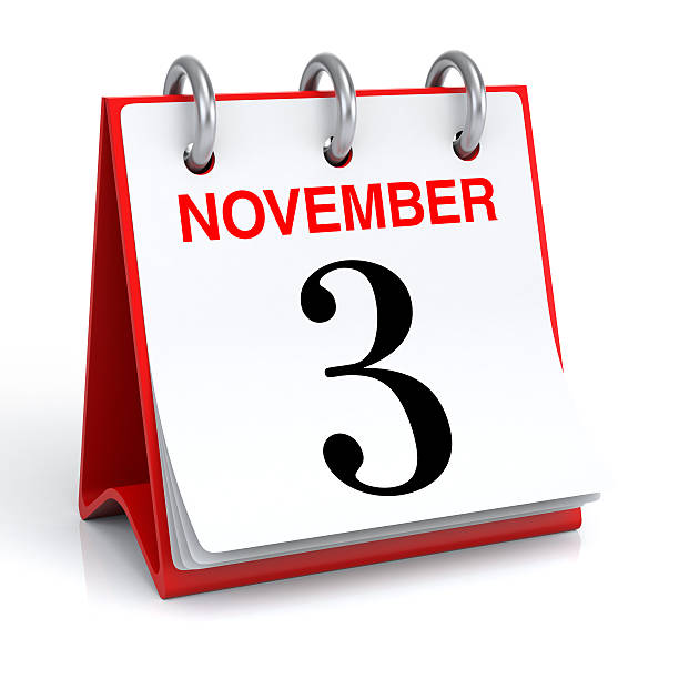 noviembre de calendario - calendar november month three dimensional shape fotografías e imágenes de stock