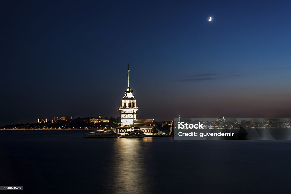 Torre di Leandro notte - Foto stock royalty-free di Ambientazione esterna