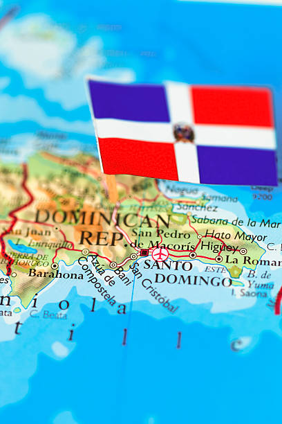 istock Map and Flag of Dominican Republic 181063933