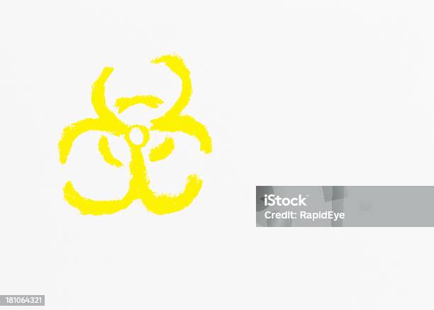 Biogefährdung Skizzierte In Hellgelb Pastell Kreide Auf Weiß Stockfoto und mehr Bilder von Biogefährdung