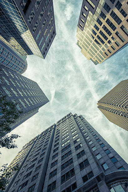 istock Low angle view of the downtown 181064929