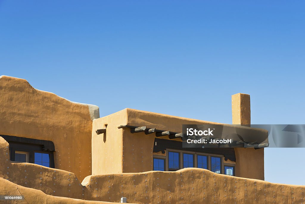 Adobe Architecture "View of buildings in adobe architecture in Santa Fe, New MexicoSimilar images:" Adobe - Material Stock Photo