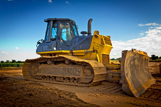 istock Earth Mover in a new road construction 181065843