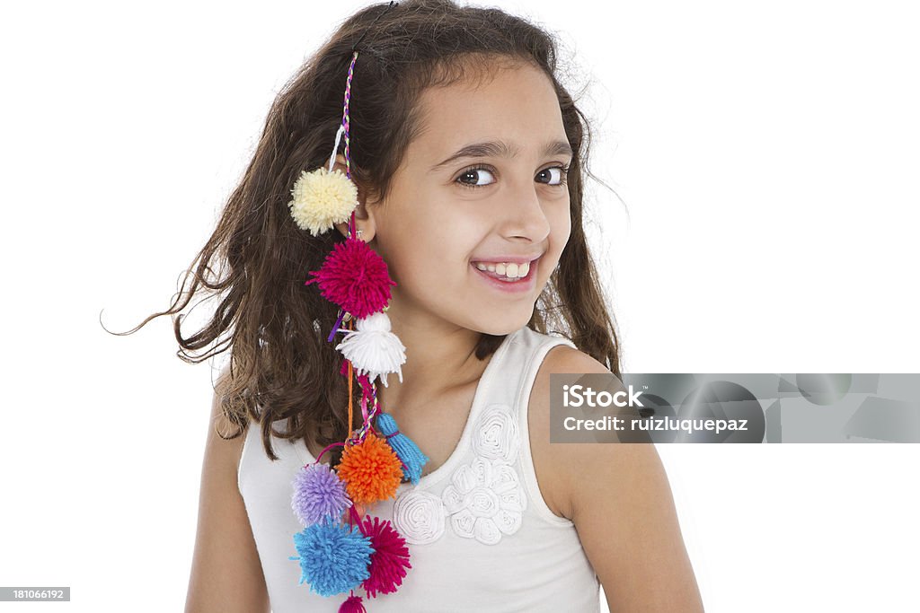 Latino-américaine jolie fille Regardant l'objectif - Photo de 10-11 ans libre de droits