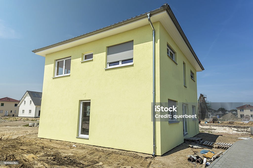 Einfamilienhaus-Baustelle - Lizenzfrei Deutschland Stock-Foto