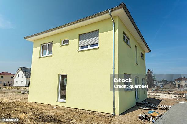 Einfamilienhausbaustelle Stockfoto und mehr Bilder von Deutschland - Deutschland, Einfamilienhaus, Außenaufnahme von Gebäuden