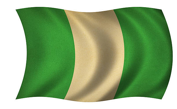 ナイジェリアフラグ - nigerian flag nigerian culture three dimensional shape nigeria ストックフォトと画像