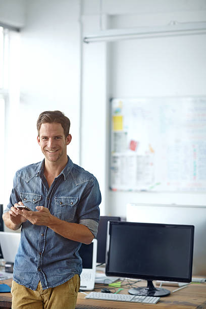 istock Updating his boss on the day's work schedule 181066422