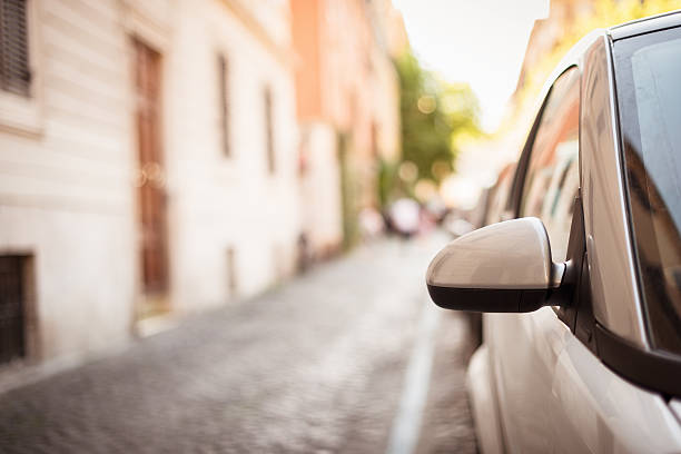 istock retro mirror of a car with copyspace 181066533