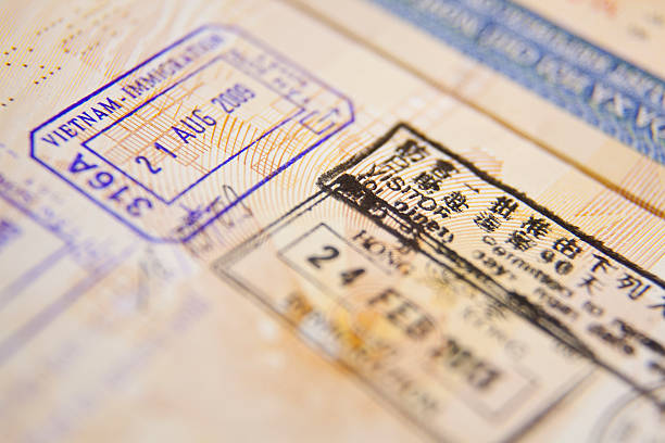 Passport stamps from immigration