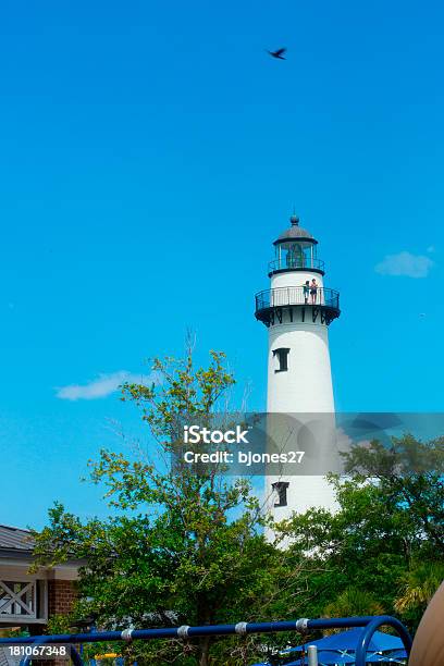 St Simons Island Lighthouse Stock Photo - Download Image Now - Brunswick - Georgia, Georgia - US State, Architecture