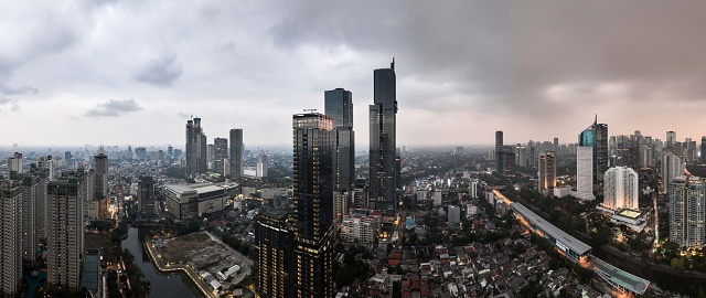 Aerial Skyscrapers in Jakarta