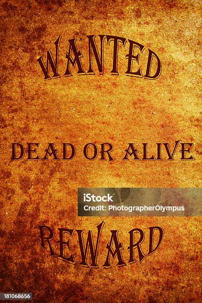 Wanted Postersegnale Inglese - Fotografie stock e altre immagini di Antico - Vecchio stile - Antico - Vecchio stile, Arrugginito, Astratto