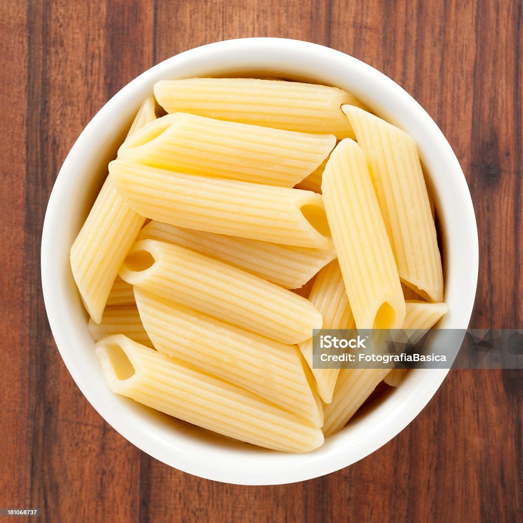 Cozido massa penne - Foto de stock de Amarelo royalty-free