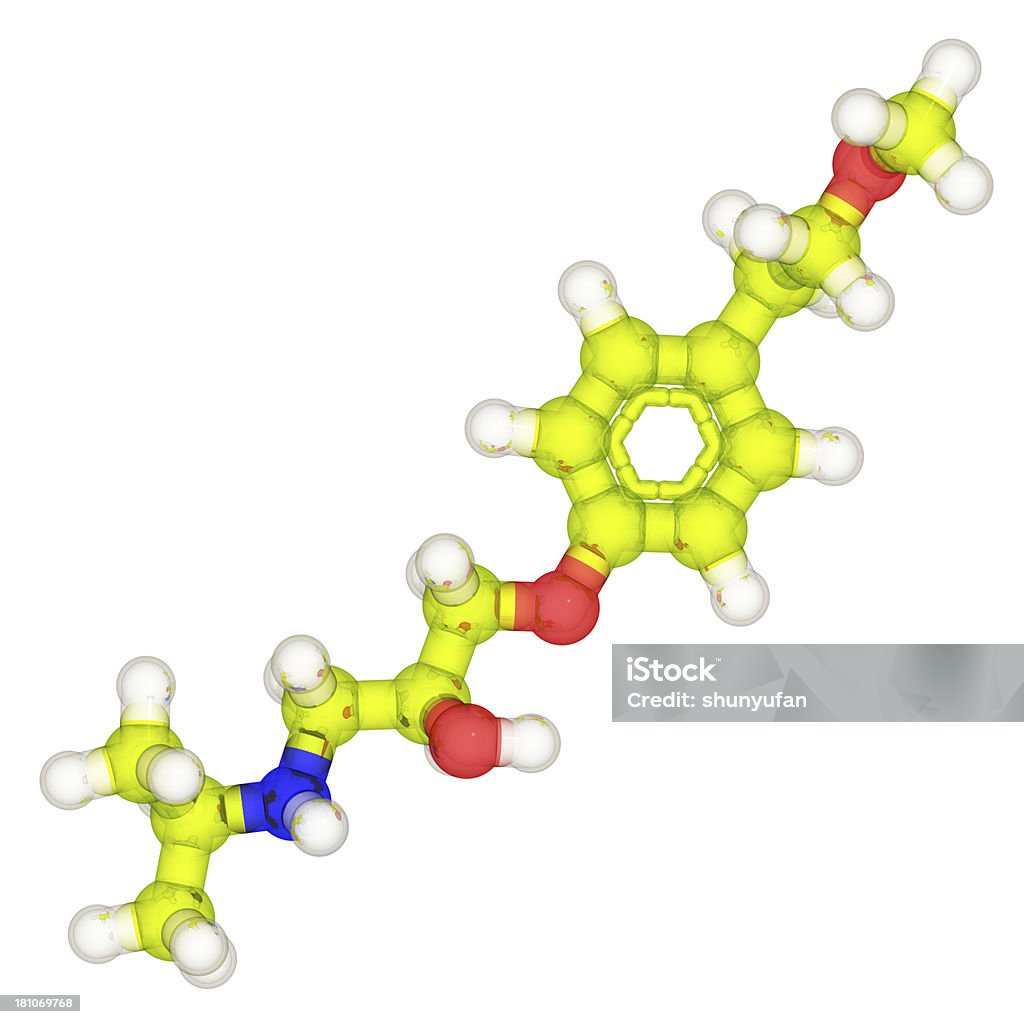 DrugModel: Metoprololo - Foto stock royalty-free di Atomo