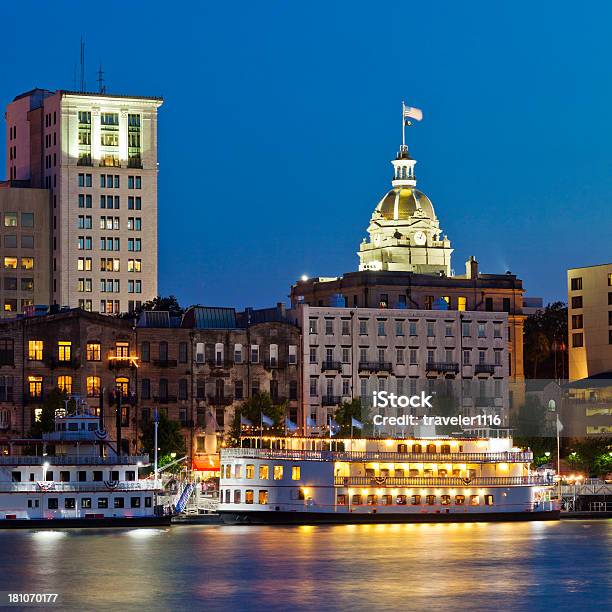 Savannah Georgia Stock Photo - Download Image Now - City, Cityscape, Color Image