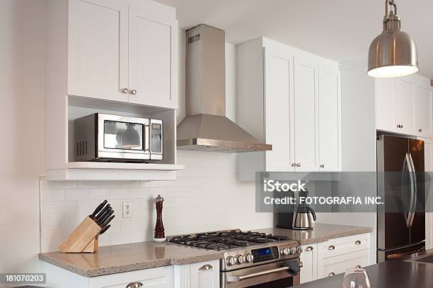 Domestic Kitchen Stock Photo - Download Image Now - Cabinet, Kitchen, White Color