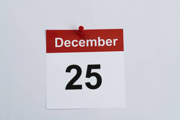 December 25 calendar on white background.