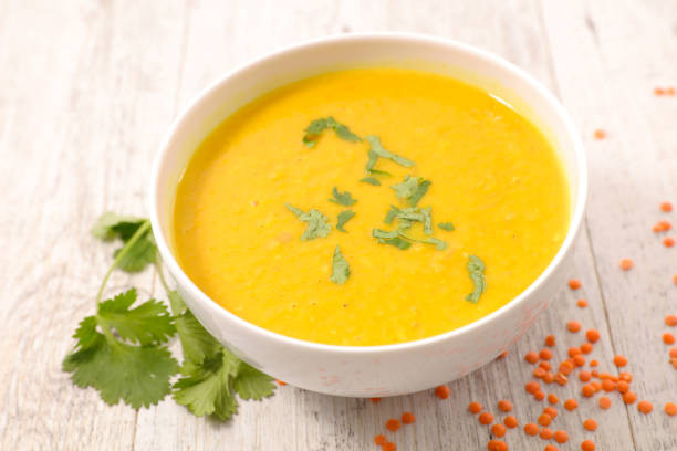 istock bowl of soup- Red lentil soup 1810711049