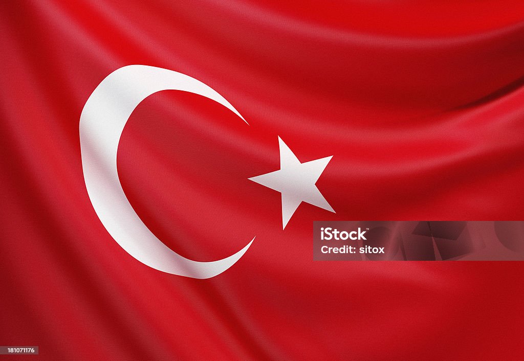 Bandiera della Turchia - Foto stock royalty-free di Asia