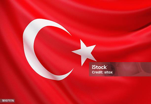 Bandiera Della Turchia - Fotografie stock e altre immagini di Asia - Asia, Asia Occidentale, Bandiera