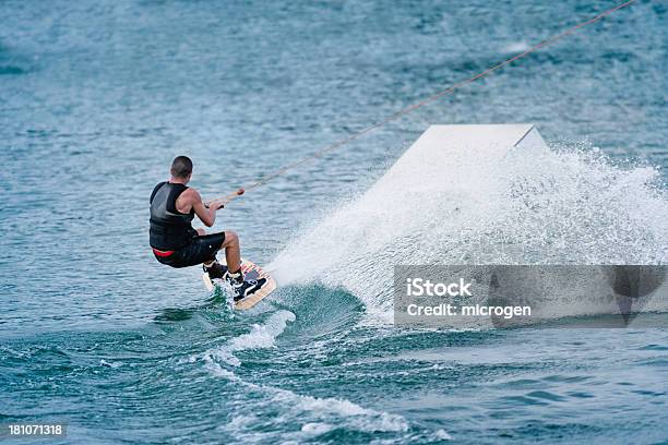 Wakeboarding Stock Photo - Download Image Now - Adult, Adults Only, Blue