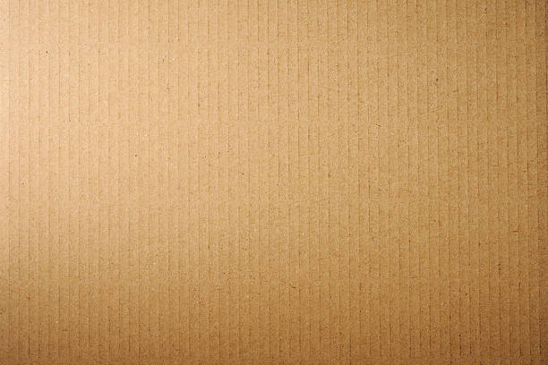 Close-up of brown cardboard texture background stock photo