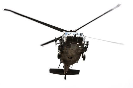 UH-60 Blackhawk Military Helecopter Isolated