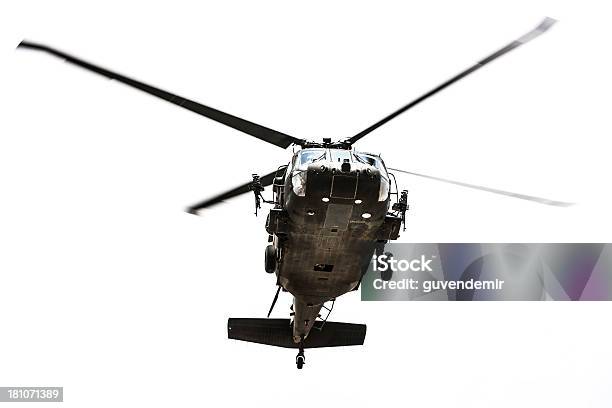 Helecopter Militar Isolada - Fotografias de stock e mais imagens de Abaixo - Abaixo, Atividade, Atuação