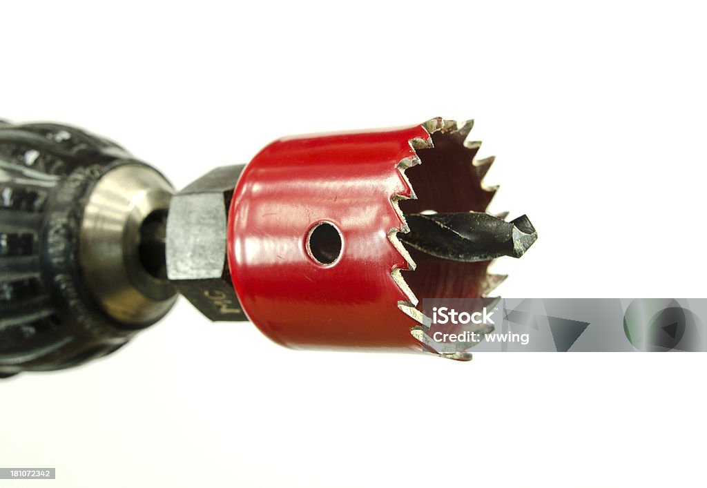 A batteria e foratura Drill Bit - Foto stock royalty-free di Attrezzatura