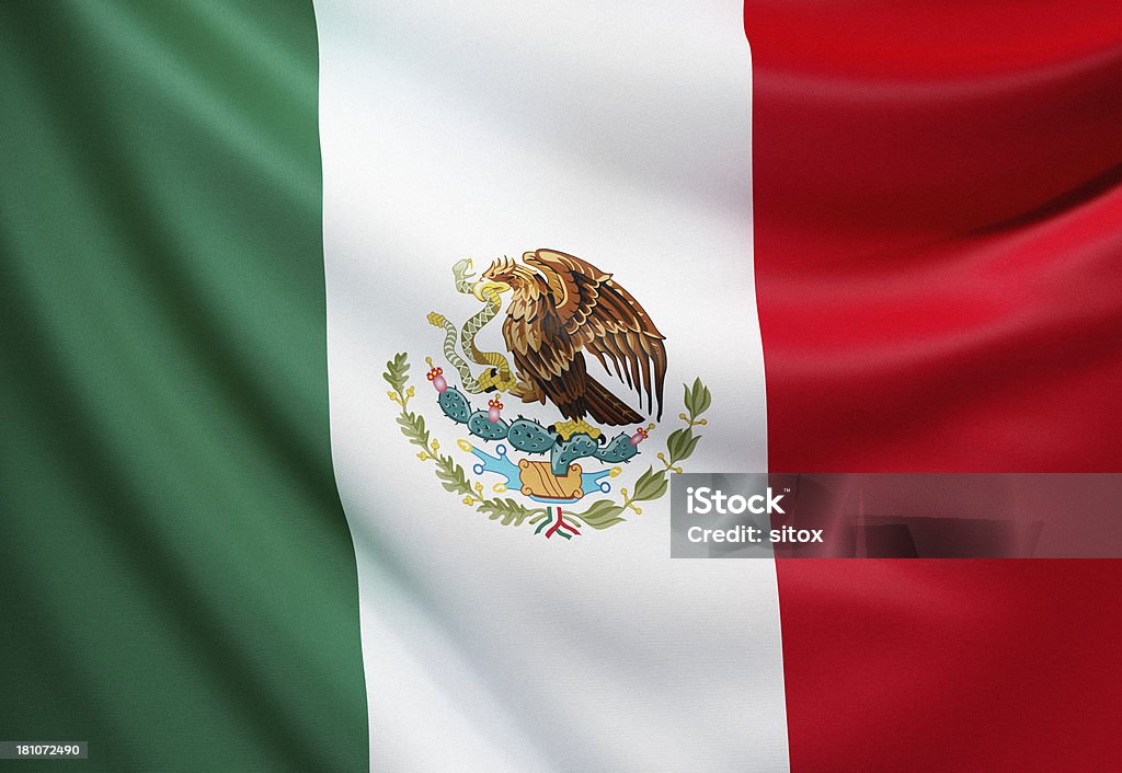 멕시코 플래깅 - 로열티 프리 멕시코 국기 스톡 사진