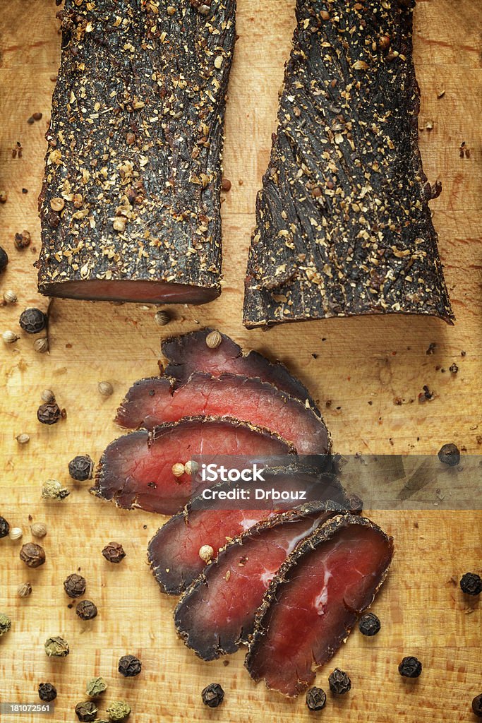 Dry Rindfleisch-biltong - Lizenzfrei Fleisch Stock-Foto