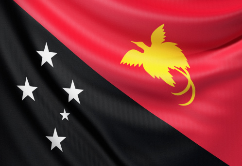 Flag of the Independent State of Papua New Guinea.