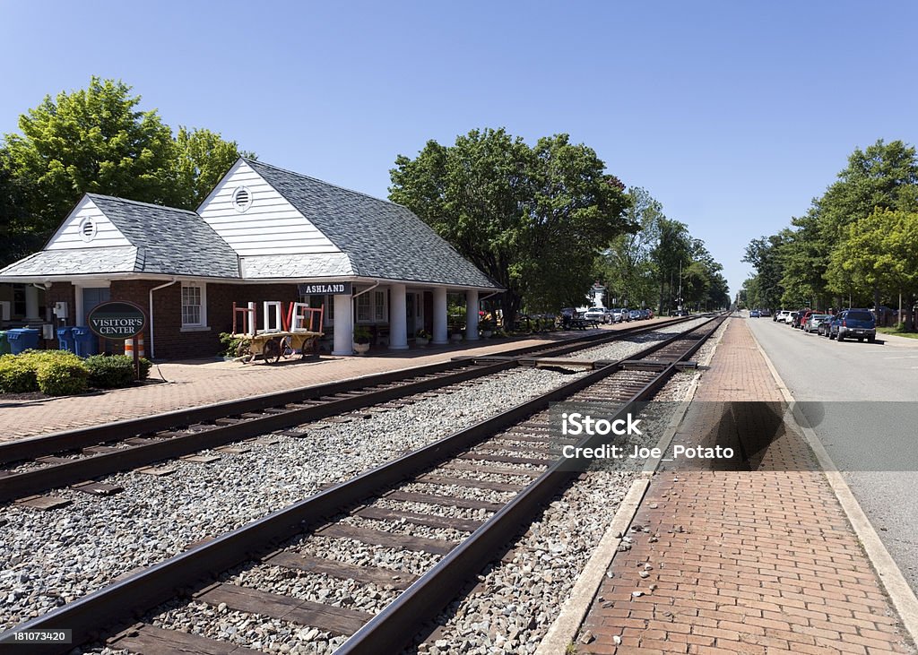 Titel und Depot - Lizenzfrei Bahngleis Stock-Foto