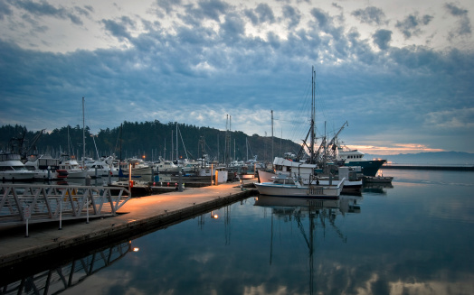 Cap Sante Boat Haven, Anacortes, Washington, early October, just before dawn.