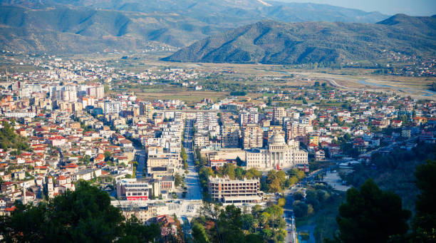 istock panoramic view of Berat city- Albania 1810737112