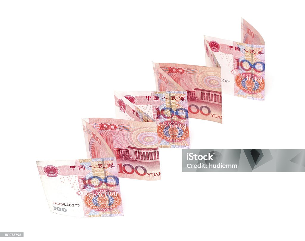 성장을 인민폐 - 로열티 프리 100 위안 지폐 스톡 사진