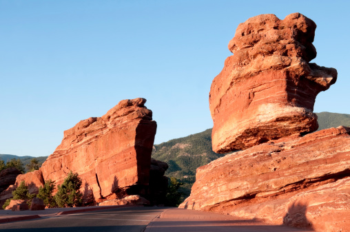 Rock formation at the famous Garden of the Gods in Colorado.