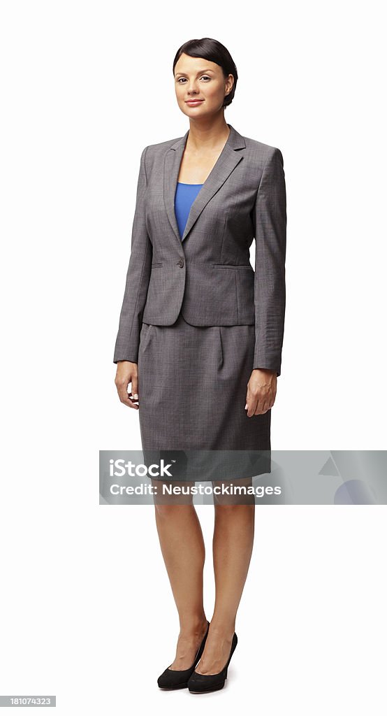 Intelligente Geschäftsfrau-isoliert - Lizenzfrei Anzug Stock-Foto