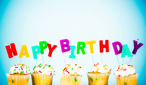 istock Happy Birthday Cupcake Border 181074565