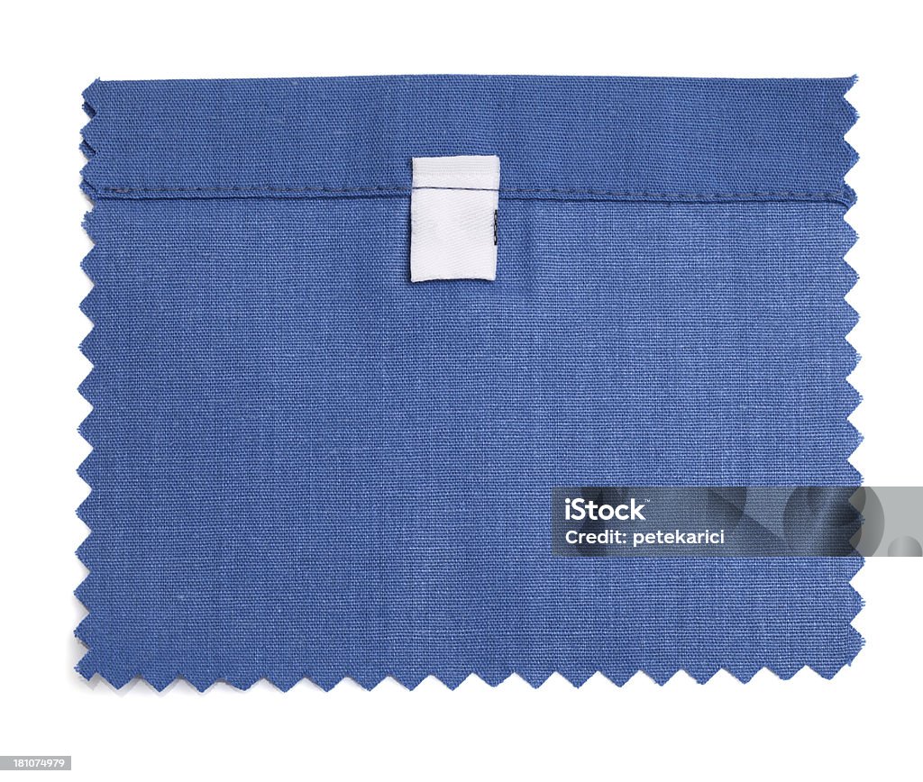 Blanc intitulé Blue Échantillon de tissu - Photo de Blanc libre de droits