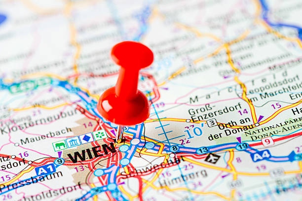 istock Europe cities on map series: Wien 181075149