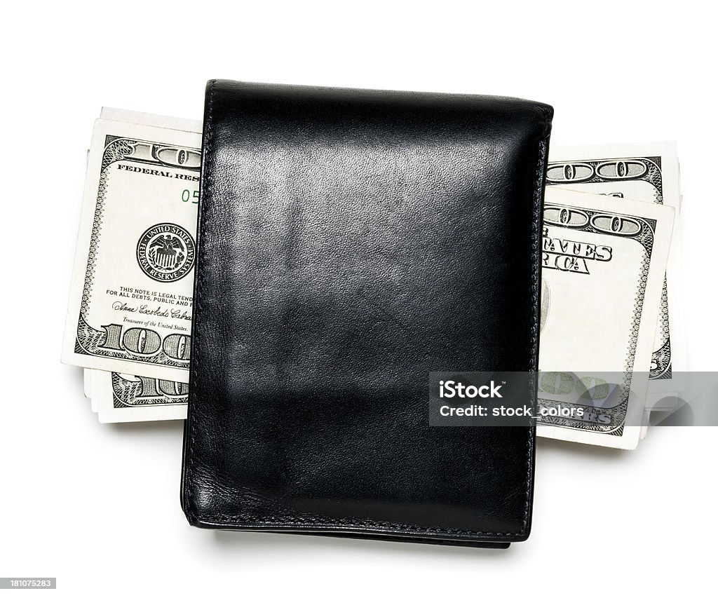 Кошелек и деньги - Стоковые фото 100 американских долларов роялти-фри